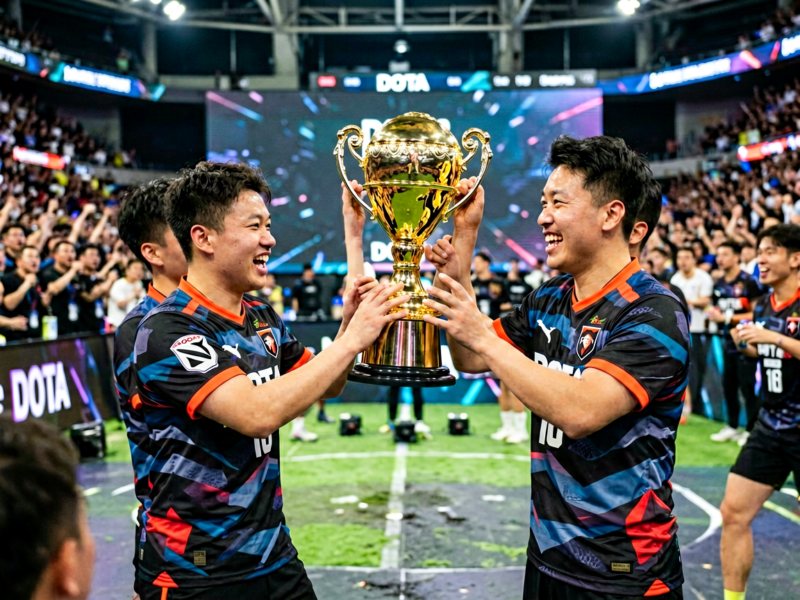 亿电竞赛事报道：DOTA2 TI决赛精彩对决，OG战队捧杯时刻